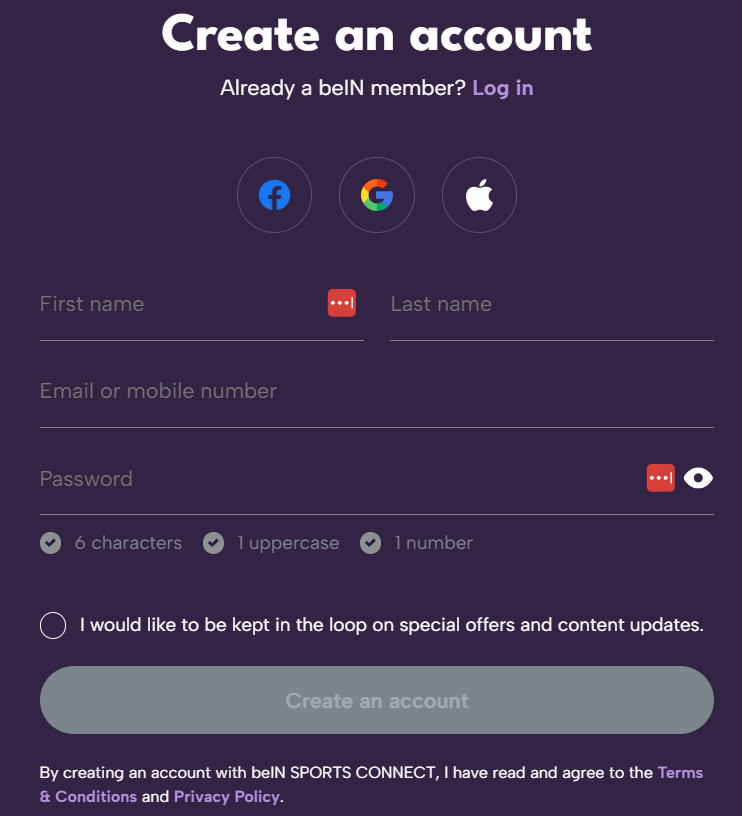 How to Create a beIN SPORTS CONNECT Account? - Help Center ...